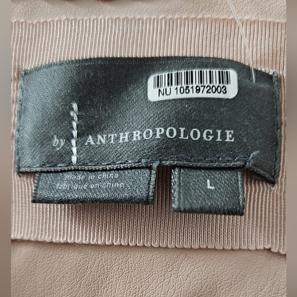 Anthropologie Blush Pink Vegan Leather Short Sleeve Somerset Mini Dress Size - Picture 4 of 4